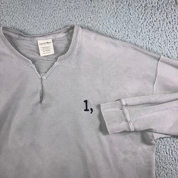 ComfortWash by Hanes Other - ComfortWash Hanes Sweatshirt XL Long Sleeve Pullover Embroidered 1 Grunge Unisex